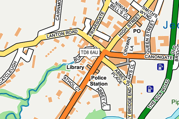 TD8 6AU map - OS OpenMap – Local (Ordnance Survey)