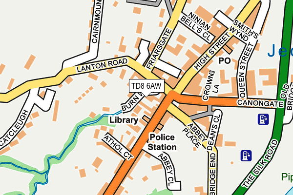 TD8 6AW map - OS OpenMap – Local (Ordnance Survey)