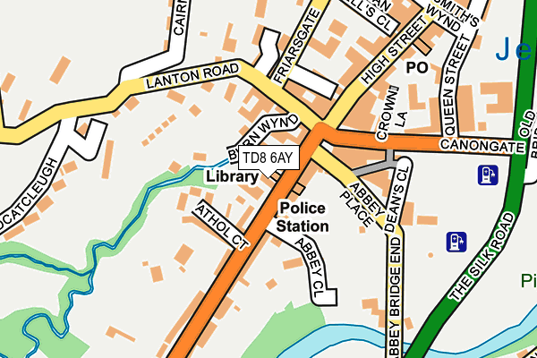 TD8 6AY map - OS OpenMap – Local (Ordnance Survey)