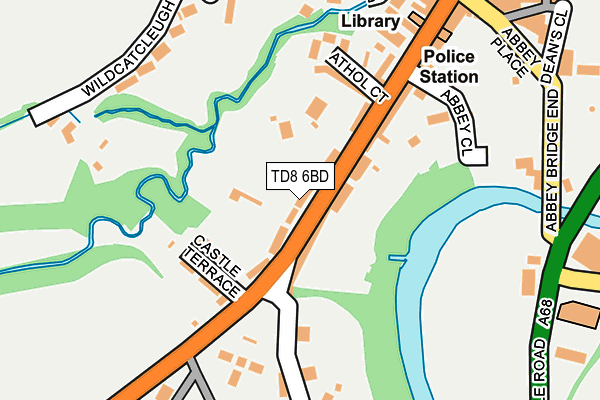 TD8 6BD map - OS OpenMap – Local (Ordnance Survey)