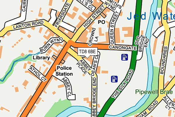 TD8 6BE map - OS OpenMap – Local (Ordnance Survey)