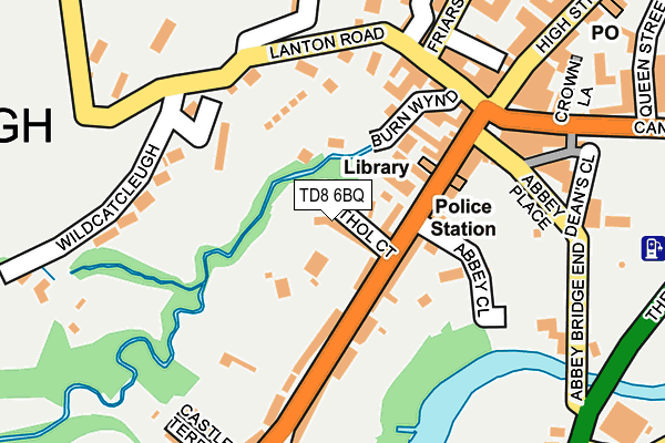 TD8 6BQ map - OS OpenMap – Local (Ordnance Survey)