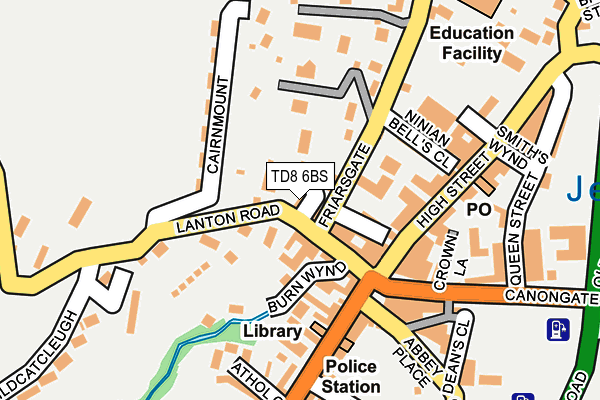 TD8 6BS map - OS OpenMap – Local (Ordnance Survey)