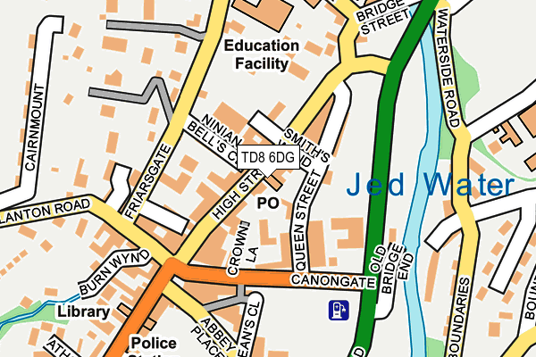 TD8 6DG map - OS OpenMap – Local (Ordnance Survey)