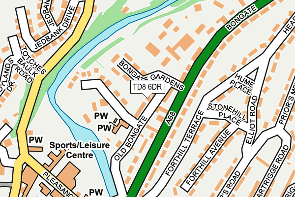 TD8 6DR map - OS OpenMap – Local (Ordnance Survey)