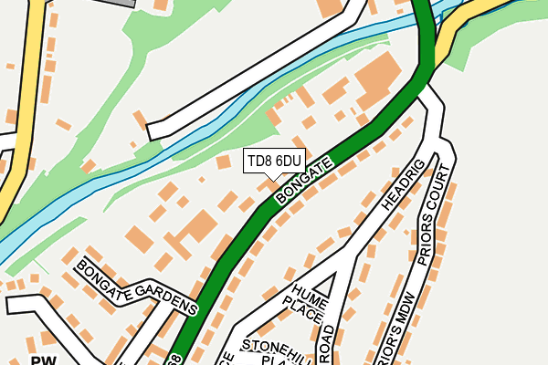 TD8 6DU map - OS OpenMap – Local (Ordnance Survey)