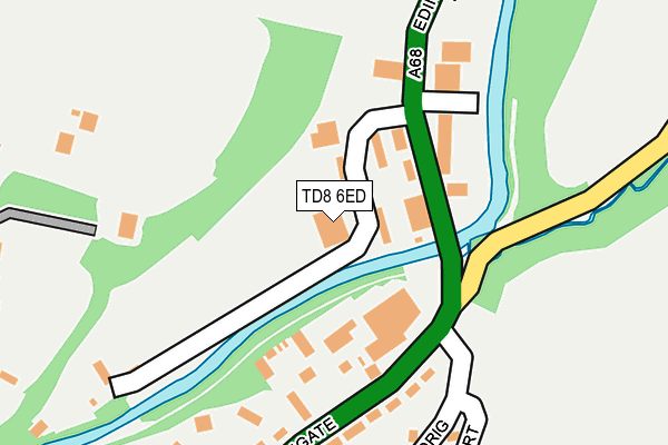 TD8 6ED map - OS OpenMap – Local (Ordnance Survey)