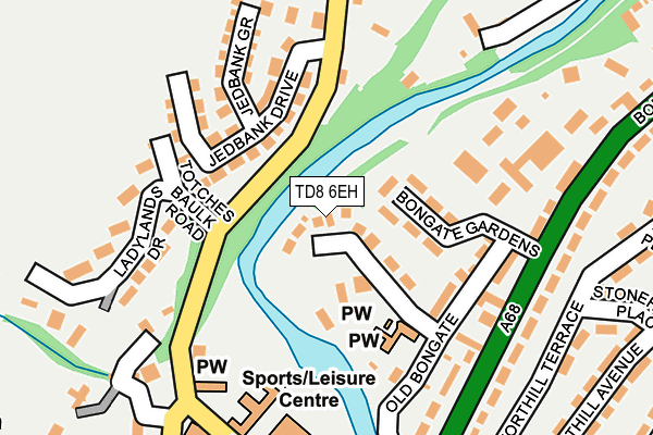 TD8 6EH map - OS OpenMap – Local (Ordnance Survey)
