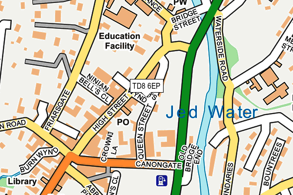 TD8 6EP map - OS OpenMap – Local (Ordnance Survey)