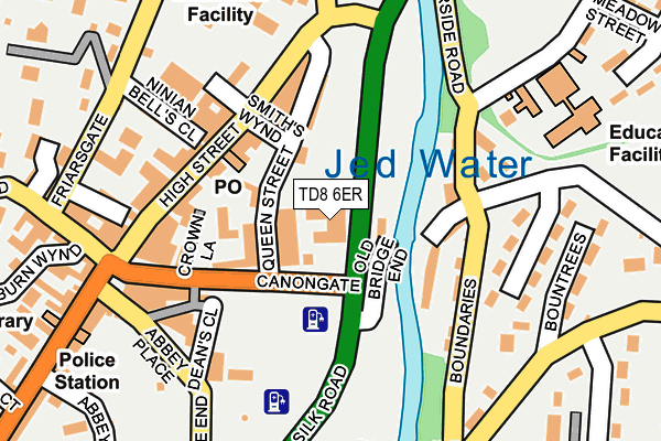 TD8 6ER map - OS OpenMap – Local (Ordnance Survey)
