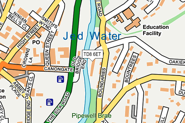 TD8 6ET map - OS OpenMap – Local (Ordnance Survey)