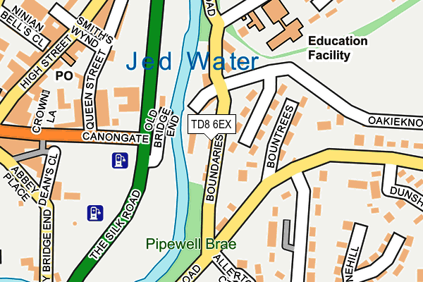 TD8 6EX map - OS OpenMap – Local (Ordnance Survey)