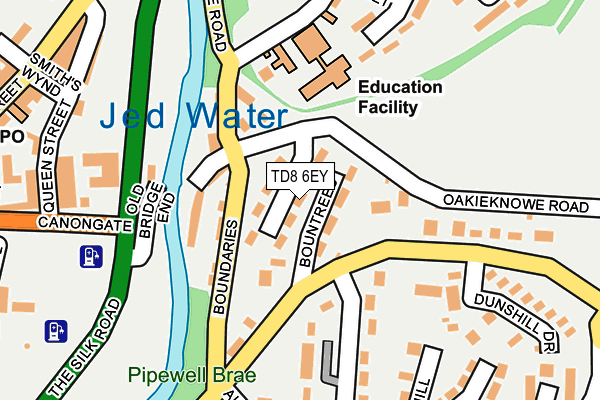 TD8 6EY map - OS OpenMap – Local (Ordnance Survey)