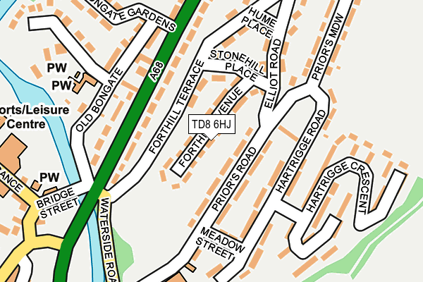 TD8 6HJ map - OS OpenMap – Local (Ordnance Survey)