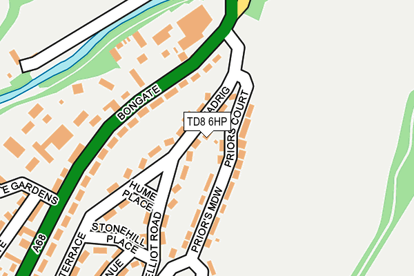 TD8 6HP map - OS OpenMap – Local (Ordnance Survey)