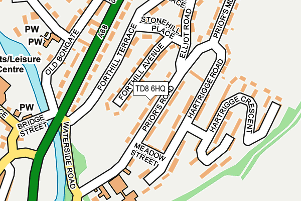 TD8 6HQ map - OS OpenMap – Local (Ordnance Survey)