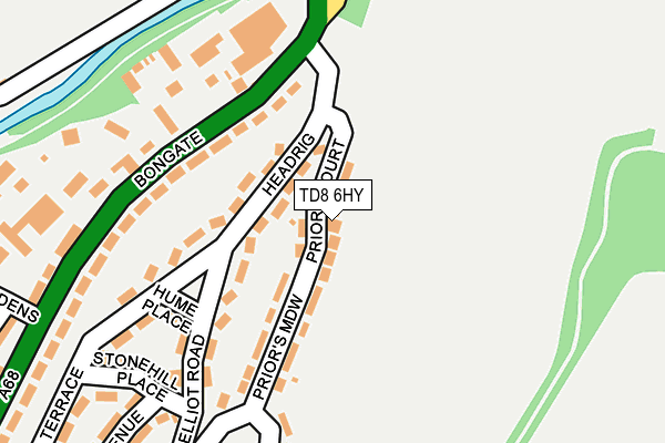 TD8 6HY map - OS OpenMap – Local (Ordnance Survey)