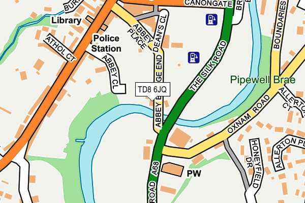 TD8 6JQ map - OS OpenMap – Local (Ordnance Survey)