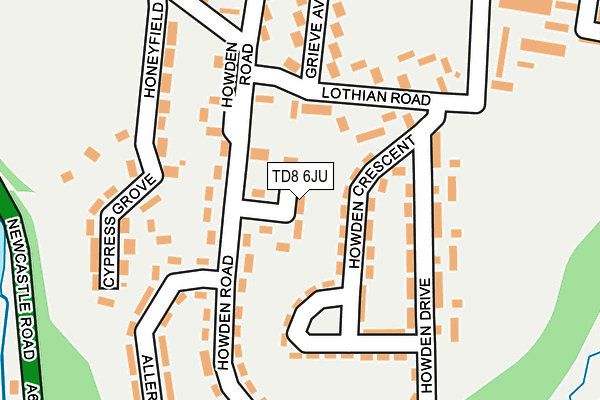 TD8 6JU map - OS OpenMap – Local (Ordnance Survey)