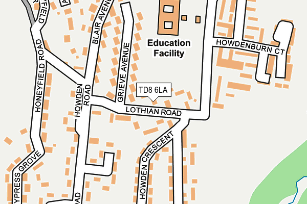 TD8 6LA map - OS OpenMap – Local (Ordnance Survey)