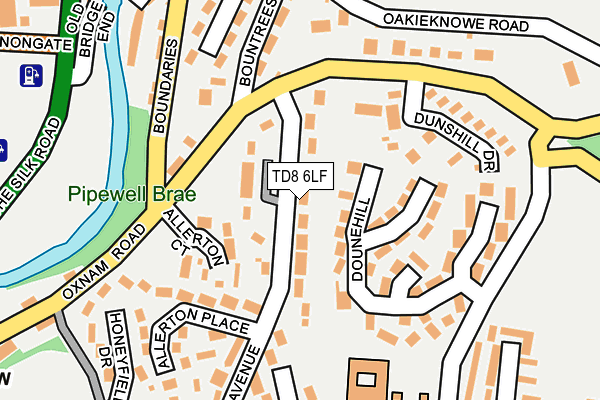 TD8 6LF map - OS OpenMap – Local (Ordnance Survey)