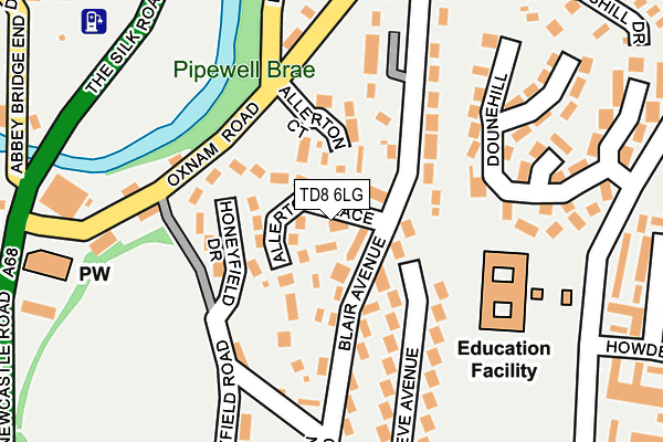 TD8 6LG map - OS OpenMap – Local (Ordnance Survey)