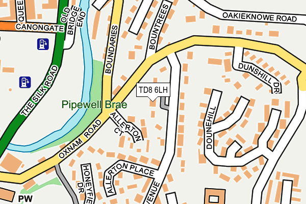 TD8 6LH map - OS OpenMap – Local (Ordnance Survey)