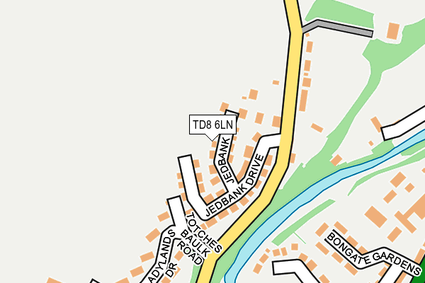 TD8 6LN map - OS OpenMap – Local (Ordnance Survey)