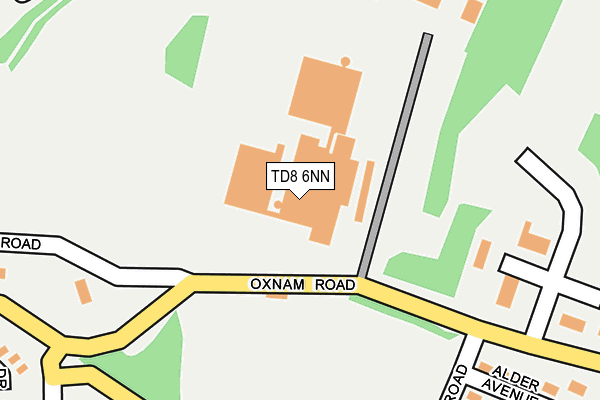 TD8 6NN map - OS OpenMap – Local (Ordnance Survey)