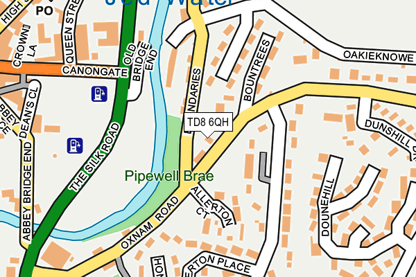 TD8 6QH map - OS OpenMap – Local (Ordnance Survey)