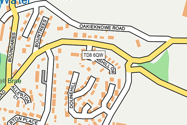 TD8 6QW map - OS OpenMap – Local (Ordnance Survey)