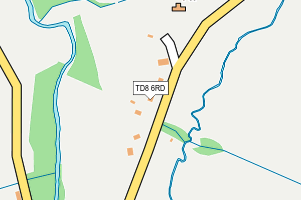 TD8 6RD map - OS OpenMap – Local (Ordnance Survey)