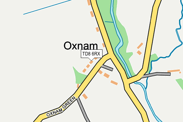 TD8 6RX map - OS OpenMap – Local (Ordnance Survey)