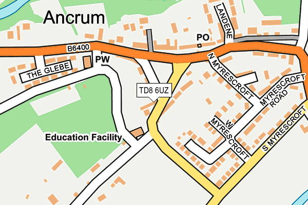 TD8 6UZ map - OS OpenMap – Local (Ordnance Survey)