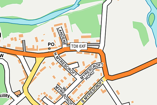 TD8 6XF map - OS OpenMap – Local (Ordnance Survey)