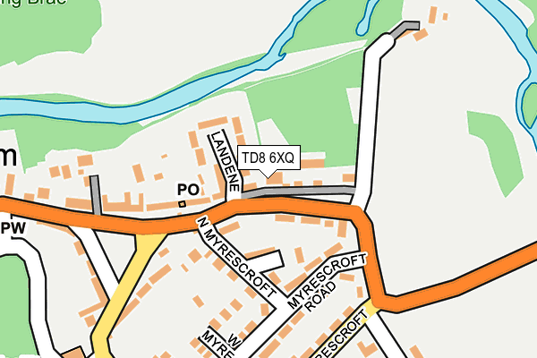 TD8 6XQ map - OS OpenMap – Local (Ordnance Survey)