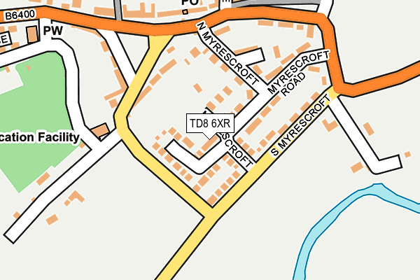 TD8 6XR map - OS OpenMap – Local (Ordnance Survey)