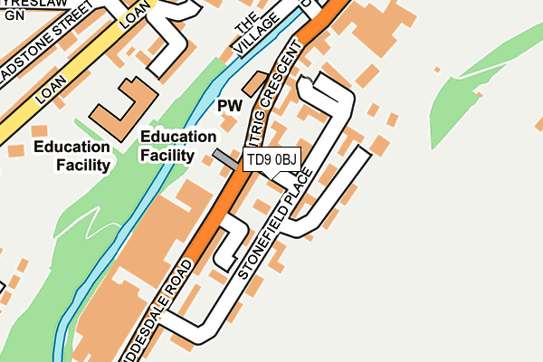 TD9 0BJ map - OS OpenMap – Local (Ordnance Survey)