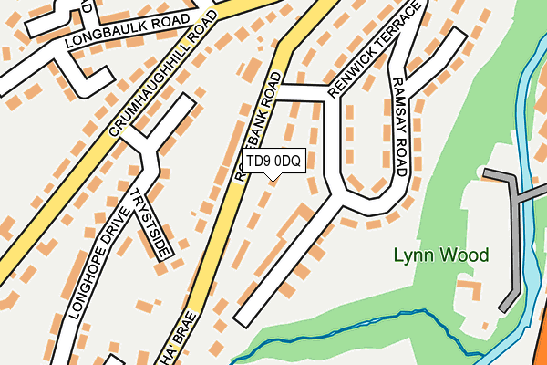 TD9 0DQ map - OS OpenMap – Local (Ordnance Survey)