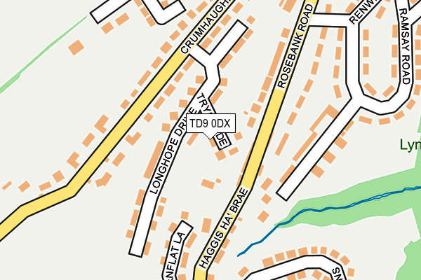 TD9 0DX map - OS OpenMap – Local (Ordnance Survey)