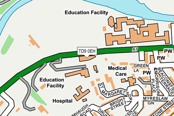 TD9 0EH map - OS OpenMap – Local (Ordnance Survey)