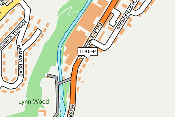 TD9 0EP map - OS OpenMap – Local (Ordnance Survey)