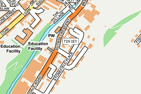 TD9 0EY map - OS OpenMap – Local (Ordnance Survey)