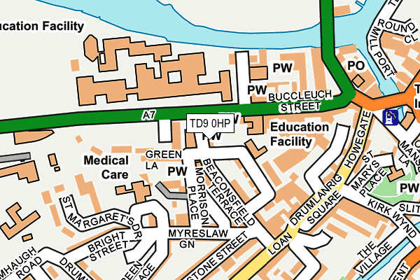 TD9 0HP map - OS OpenMap – Local (Ordnance Survey)