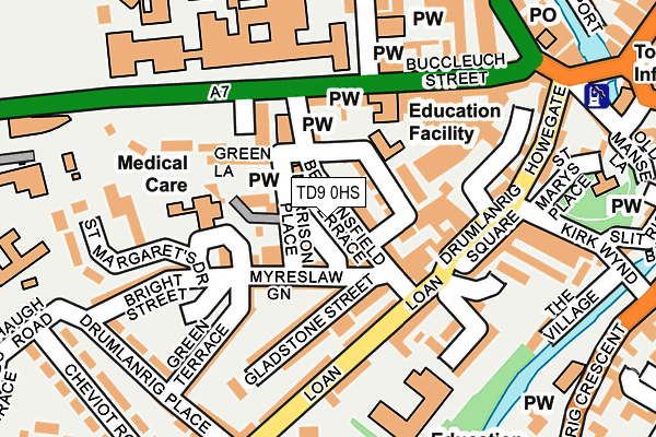 TD9 0HS map - OS OpenMap – Local (Ordnance Survey)