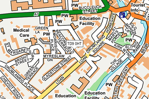 TD9 0HT map - OS OpenMap – Local (Ordnance Survey)