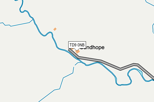 TD9 0NB map - OS OpenMap – Local (Ordnance Survey)