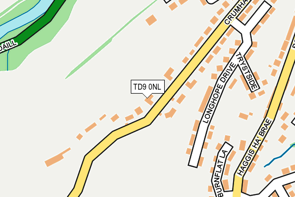 TD9 0NL map - OS OpenMap – Local (Ordnance Survey)