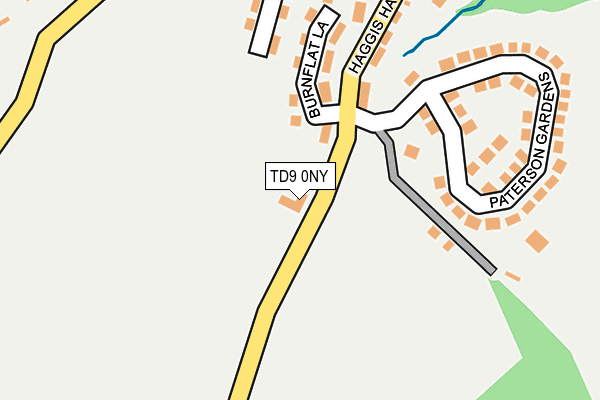 TD9 0NY map - OS OpenMap – Local (Ordnance Survey)