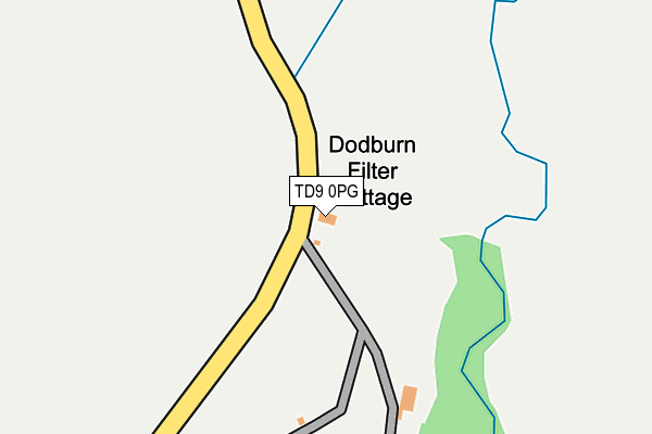 TD9 0PG map - OS OpenMap – Local (Ordnance Survey)